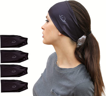 Headbands, 4 Pack Black