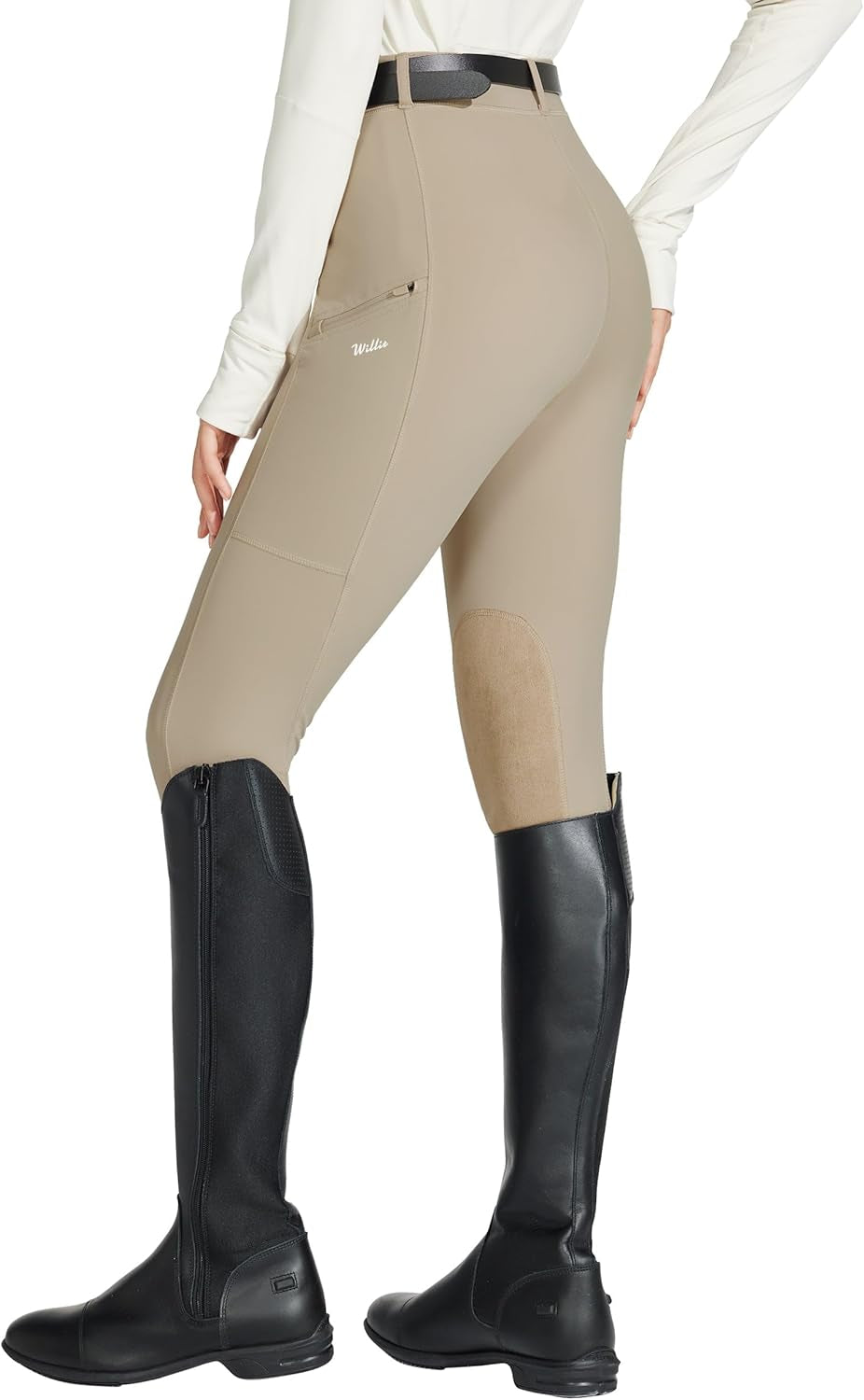 WILLIT - Breeches Women, Zipped Pockets, Khaki M - UPF50