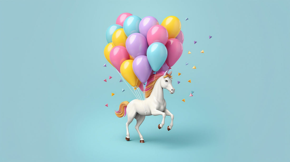 Colorful Balloons Horse Wall Mural