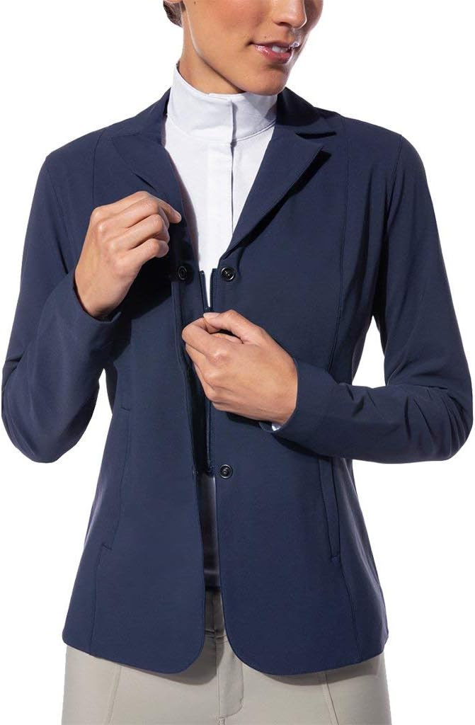 Show Coat, Women Stretch Competitor, Navy, 4-Snap, by Kerrits