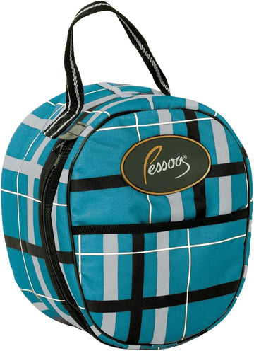 Helmet Bag, Padded Plaid with Handle, Teal - PESSOA