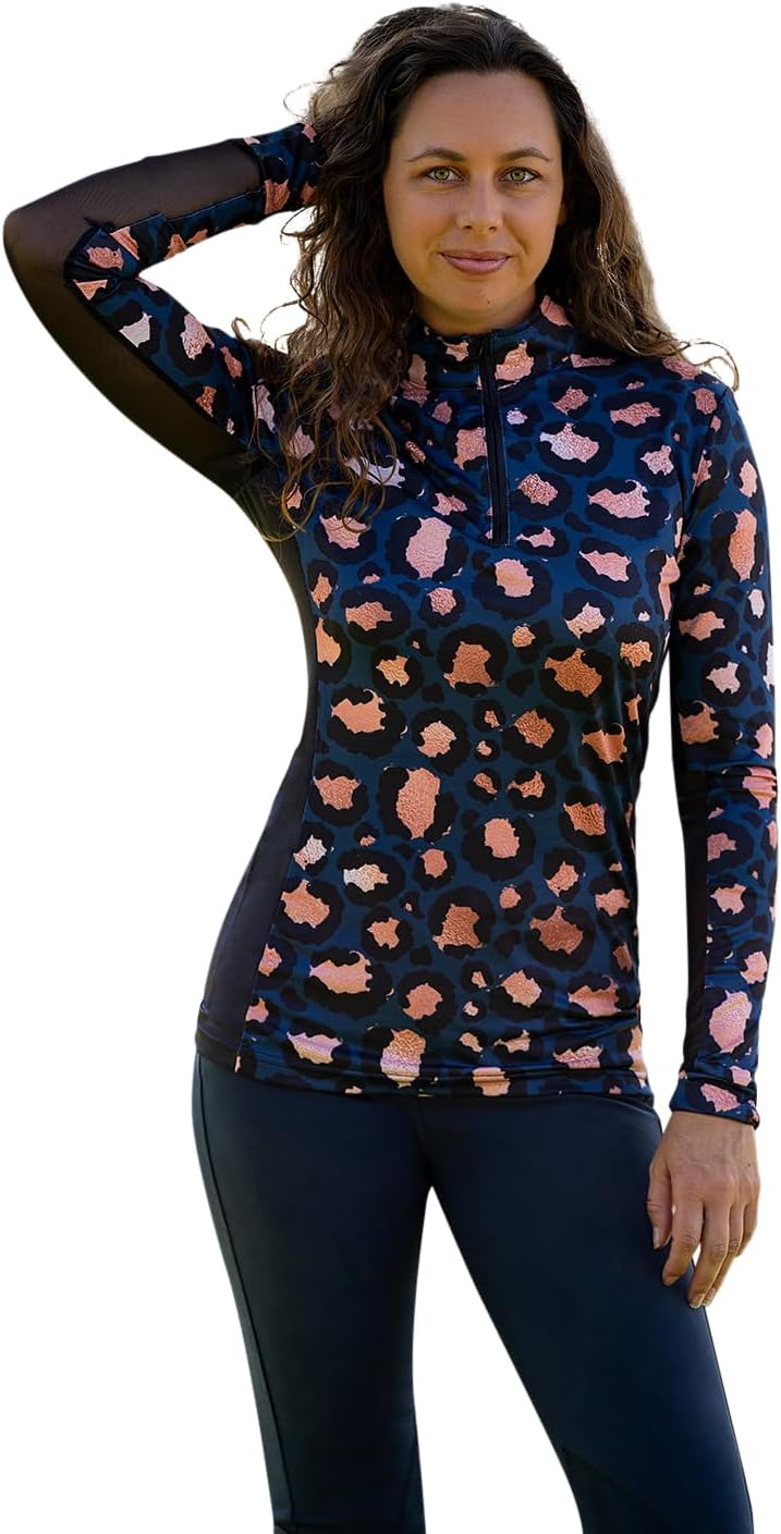 Riding Shirt, Large, Sun-Stopper, Zip, Long Sleeves
