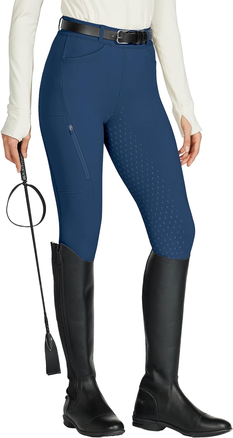 WILLIT - Breeches Women, Full Seat Silicone & Zipped Pocket