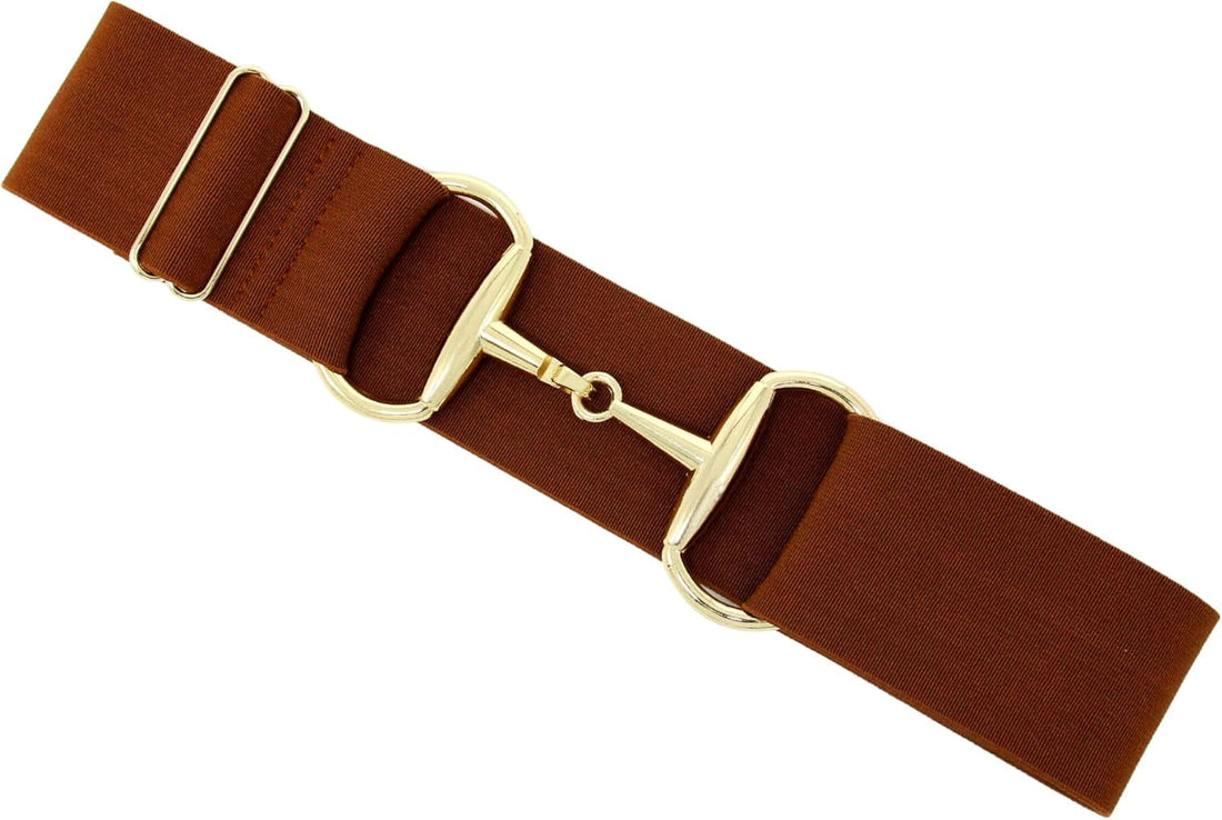Belt Brown with Gold Bit Buckle, 2in