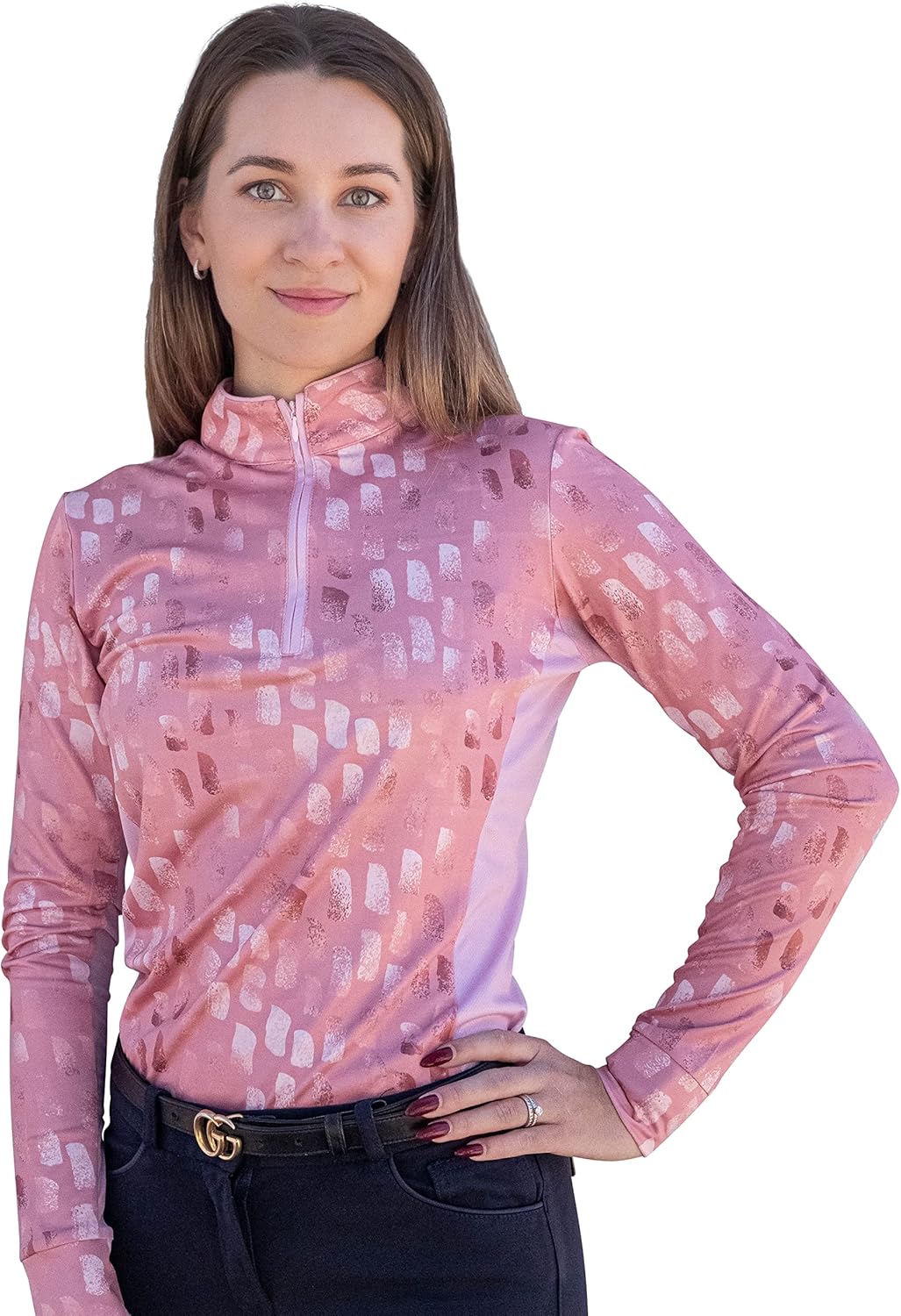 Riding Shirt, Medium, Sun-stopper, zip, Long Sleeves