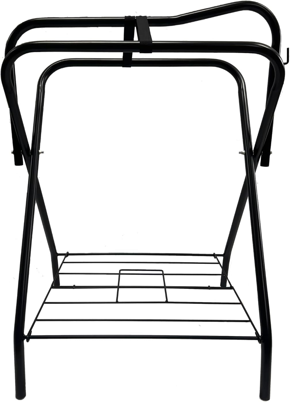 Horse Saddle Rack, Foldable and Portable, Black