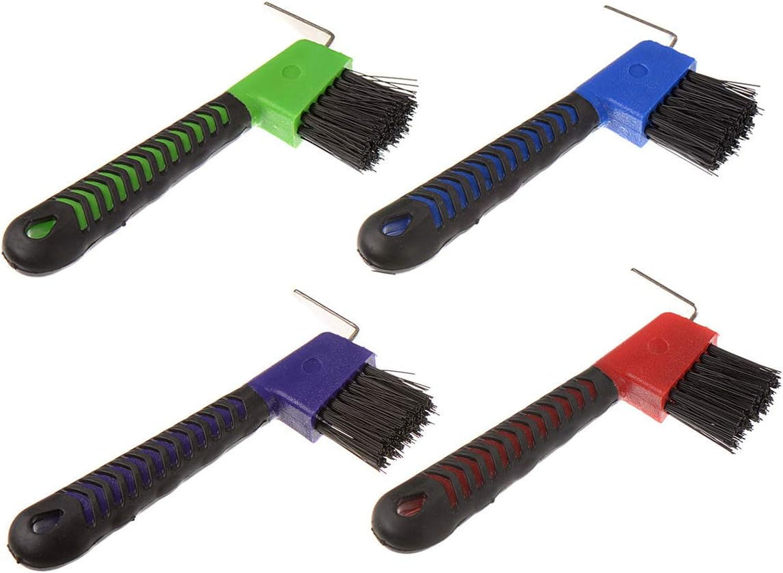 Set 4Pcs Hoof Pick with Brush