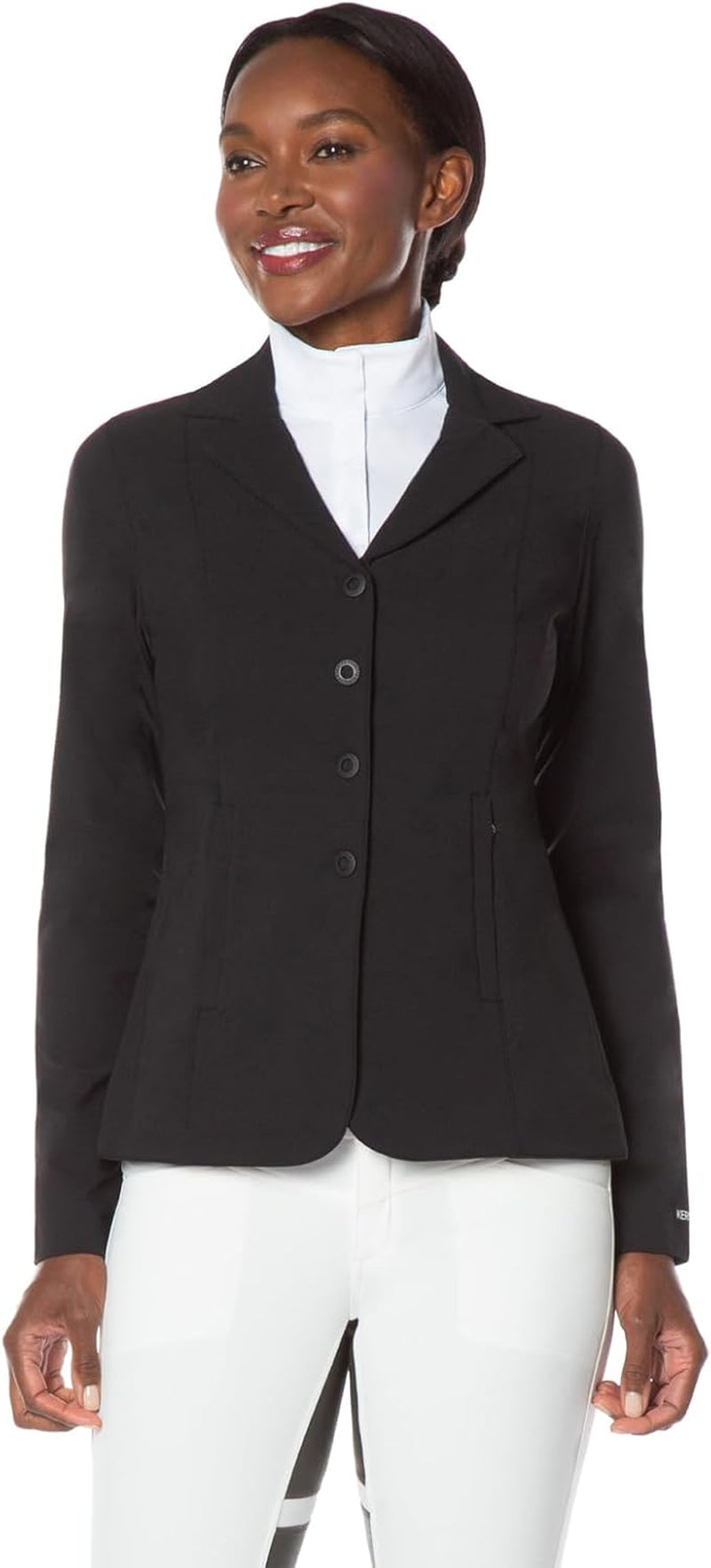 Show Coat, Women Stretch Competitor, Black, 4-Snap, by Kerrits